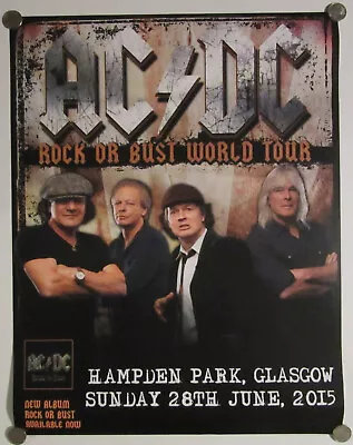 $25 • Buy AC  DC - Concert Poster From Glasgow  Scotland 2015