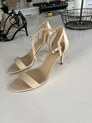 Michael Michael Kors Simone Heels Open Toe Strappy Sandals Blush Nude Size 7.5 • $30