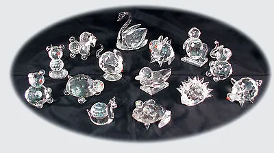 Set Of 8 Crystal Glass Animals • £14.99