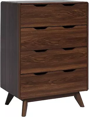 4 Drawer Dresser Mid-Century Storage Organizer Drawers Chest Chest Of Drawers • $172.48