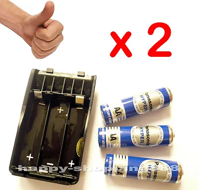 2 Pcs GA-37AA Size Battery Case+3pcs AA Battery For Yaesu VX3RFBA37vertex Par • $27.99