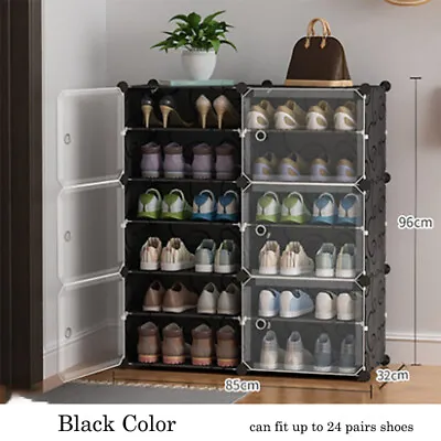 $43.99 • Buy Cube Cabinet DIY Shoe Storage Cabinet Organiser Rack Shelf Stackable 6/8/10 Tier