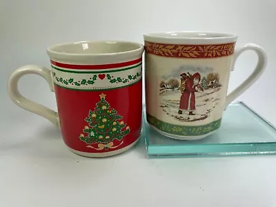 Villeroy Boch Festive Memories Mug Carlton Card Christmas Cups Set Of 2 8oz C97 • $26.99