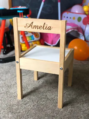 Personalised Childrens Kids Ikea Latt SINGLE CHAIR Any Name Engraved • £22.99