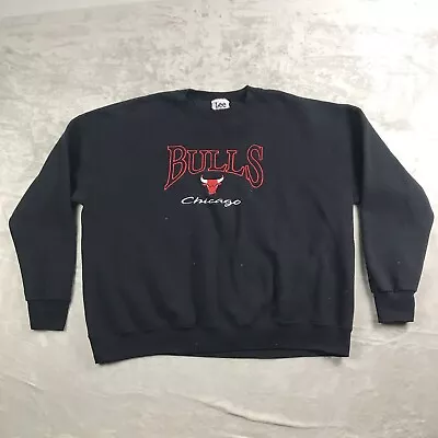 VTG LEE SPORT Chicago Bulls NBA Basketball Sweatshirt 90s Red 2XL READ DESCRIPT • $20