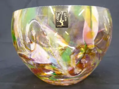 Langham Glass Norfolk Splatter Swirl Glass Bowl #D3 • £19.99