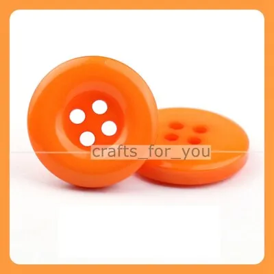 10pcs 12.5mm-38mm 4-hole Round 18 Colors Resin Button For Clothing Sewing Craft • $4.69