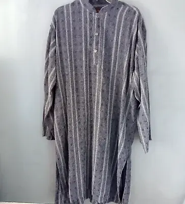 Nadeem Kurta Palace Indian Shirt Mens Long Tunic Ethnic OS Gray Textured Winter • $17.09