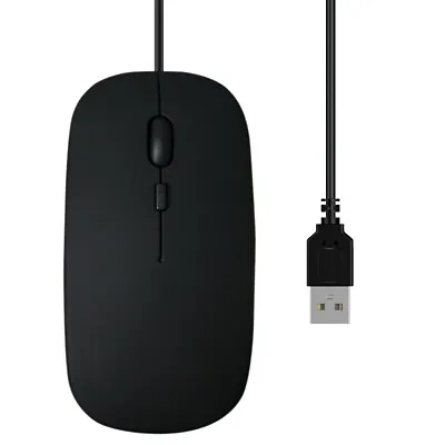 USB 2.0 Optical Wired Scroll Wheel Mouse Mice For PC Laptop Notebook Desktop • £3.98