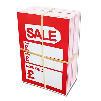 £2.49 • Buy Sale Cards Special Offer Reduced Card Pricing Gun Was Now Hanger Swing Tickets