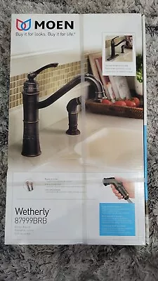 🆕 MOEN 87999BRB Wetherly Kitchen Faucet W/ Side Sprayer - Mediterranean Bronze • $114.97