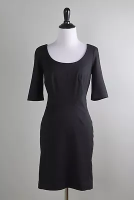 Z SPOKE Zac Posen NWT $199 Solid Black Stretch Scoop Neck Dress Size 4 • $39.99