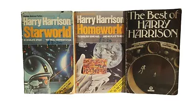 3 Harry Harrison Books - Homeworld Starworld Best Of Harry Harrison • $29.90