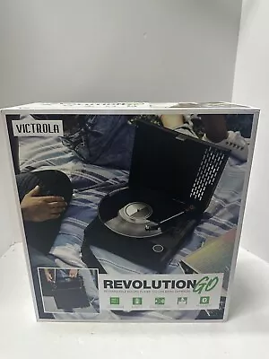 Victrola Revolution GO VSC-750SB-BLK Bluetooth Portable Record Player • $60