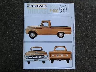 1964 Ford F100 Brochure ''rare Rhd Aust Version    • $35