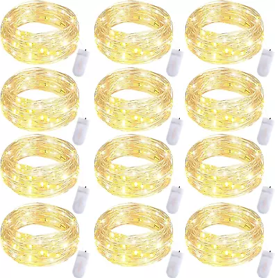 Fairy Lights Battery Operated 12-Pack 7.2Ft W/20 LED Mini Lights Waterproof Str • $9.99