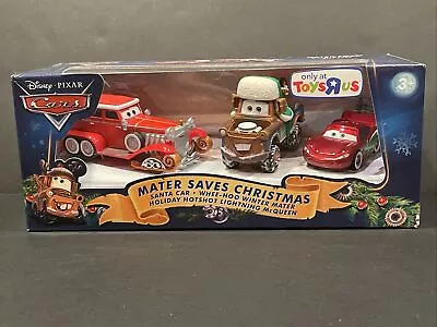 NEW Disney Pixar Cars MATER SAVES CHRISTMAS SANTA CAR 3-Pack SET Die-Cast RARE • $149.99