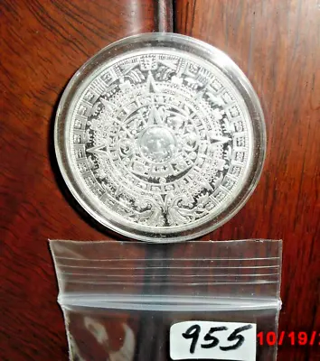 Silver Plated Mayan Aztec Medallion Calender Prophecy Coin 2012 Uncirculated • $6.47
