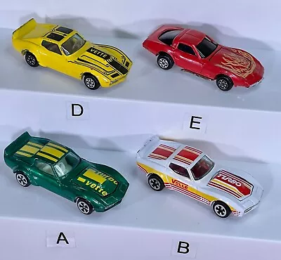 Vintage 70s Diecast Lot Of 4 KIDCO 1/64 Corvette C3 Stingray Hong Kong RARE • $4.99