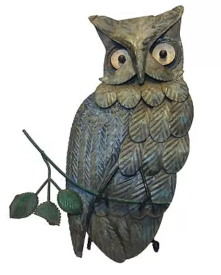 Vintage Metal Owl Wall Hanging Plaque Approximately 15” • $16.99