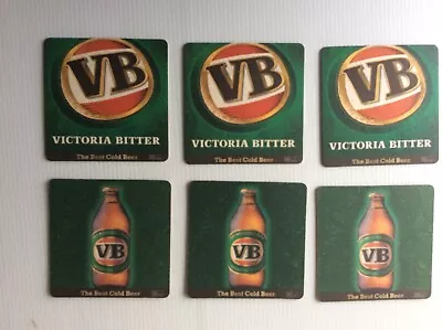 6 X VICTORIA BITTER  “ The Best Cold Beer   ..   BEER COASTERS Collectable • $1.96