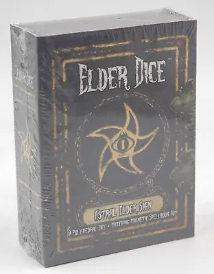 Elder Dice Astral Edler Sign 9 Purple Dice W/Case  Dice Infinite Black • $17