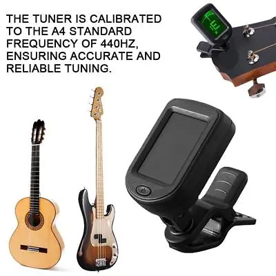 Electric Digital Chromatic LCD Clip-On Tuner  For Guitar Ukulele Violin Acoustic • £2.95