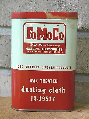 Vintage FoMoCo Dusting Cloth Tin / Can #IA-19517 (Ford Lincoln Mercury) • $59.95