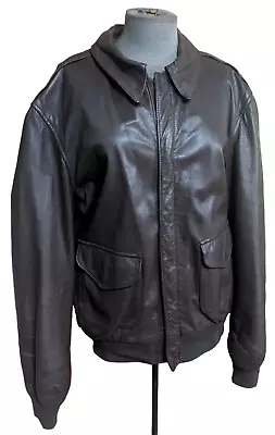 Vintage COOPER A2 BOMBER USAF Goatskin Leather Jacket Size 44 L • $99.99