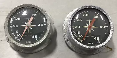 Two Vintage Air Guide Sea Speed Gauge Marine Boat Speedometer 5-45 MPH • $61.89