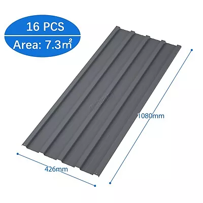BIRCHTREE 16X Roof Sheets Corrugated Garage Carport Shed Metal Roofing Panels • £69.99