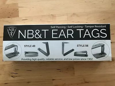 $639.99 • Buy Lot Of 1k NB&T Ear Tags, Cattle #1001 To 2000, Style 49/56, NB&T Z888-00-VAC-81