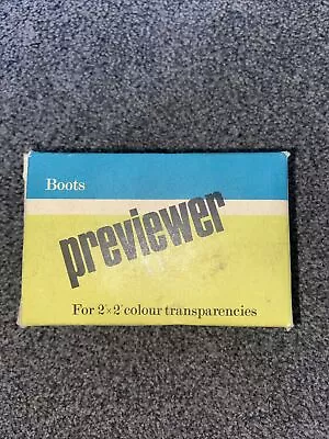 Vintage Boots Previewer For 2” X 2”  35Mm Colour Slides • £6.99