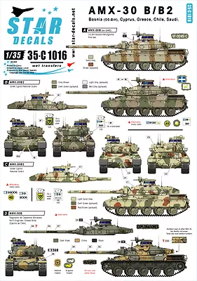 Star Decals 35-C1016 Decals For International AMX-30 B And B2 SCALE 1:35 • £8.65