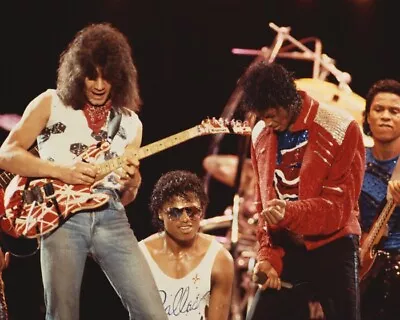 8x10 Color Photo Of Rock Legend Eddie Van Halen And King Of Pop Michael Jackson. • $6.99