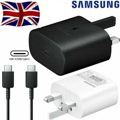 £8.47 • Buy Genuine 25W Super Fast Charger Adapter Plug & Cable For Samsung Galaxy Phones UK