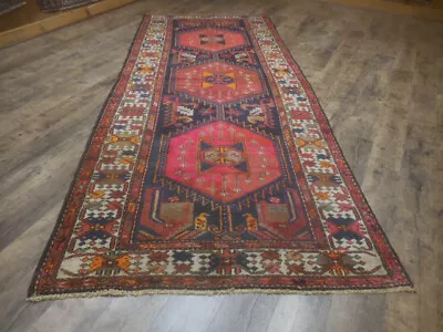 Farmhosue Area Handmade Rug Turkish Vintage RugGeometric Anatolian  Rug 4.3x10 • $0.99