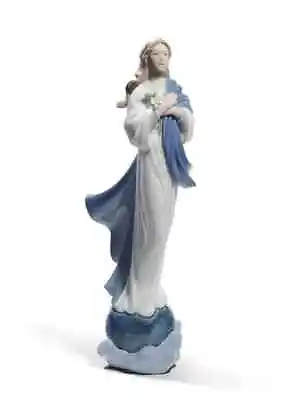 Lladro Blessed Virgin Mary #8642 Brand New Flower Religious Mother • $495