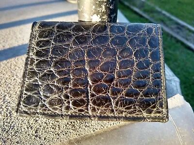 Genuine American Wild Alligator Trifold Wallet Mens Leather Hide Skin Gator SP48 • $225