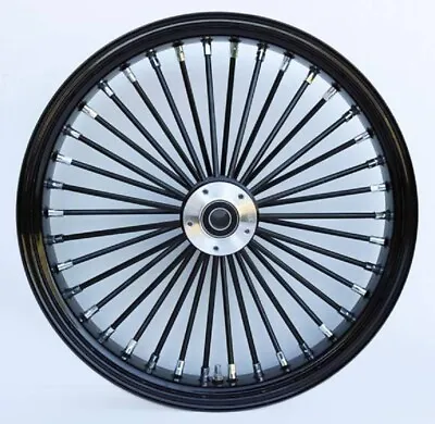 Fat Spoke 21  Front Wheel Black 08-20 Harley Electra Glide Road King Street • $405.50