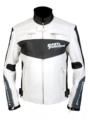 Biker Leather Jacket Fast And Furious Dominic Toretto Vin Diesel Jacket All Size • $199