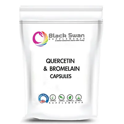 Quercetin & Bromelain 750mg Veg Capsules Immune System Swollen Joints Supplement • £5.99