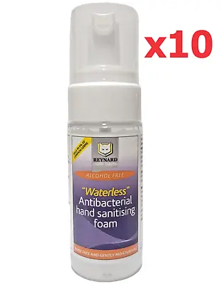 10 X Waterless Antibacterial Alcohol Free Hand Sanitiser Foam 60ml  Bottles • £9.95