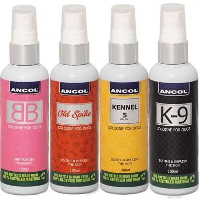 Ancol Dog Cologne Grooming Spray Old Spike Kennel 5 Or BB K-9 Perfume • £8.75