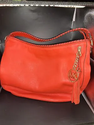 Michael Kors Pebbled Burnt Orange Hobo Bag • $100