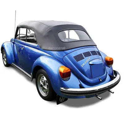 $349 • Buy Fits VW Volkswagen Beetle 1973-1979 Convertible Soft Top Black Canvas Cloth
