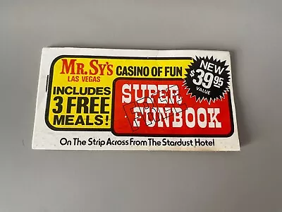 Vintage Mr. Sy's Las Vegas Casino Of Fun Super Funbook • $10