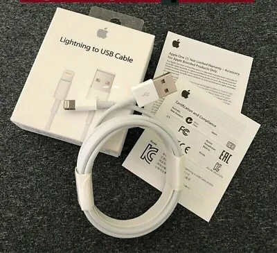 Genuine IPhone Charger Fast For Apple Cable USB Lead 6 7 8 X XS XR 11 Pro Max UK • £1.89