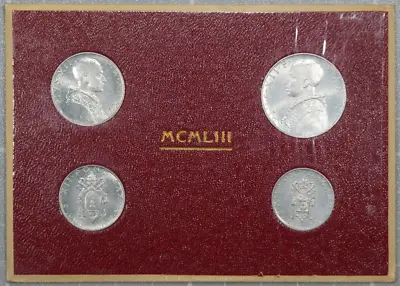 1953 Vatican City 4 Coin Uncirculated Mint Set (#1) • $12.50