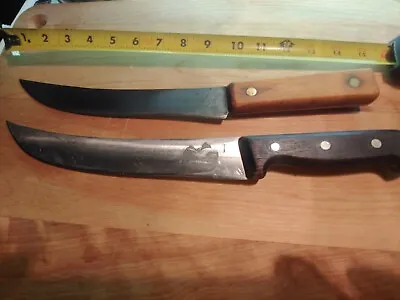  Vintage  LAMSON & GOODNOW  Carbon Butcher Knife USAAnd R.H. Forschner Co. • $60